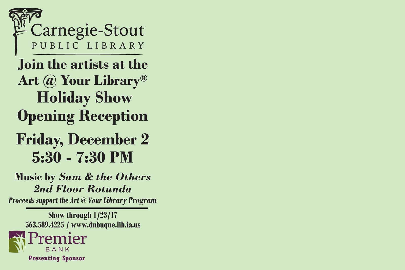 December 2016 Holiday Show @ Library back