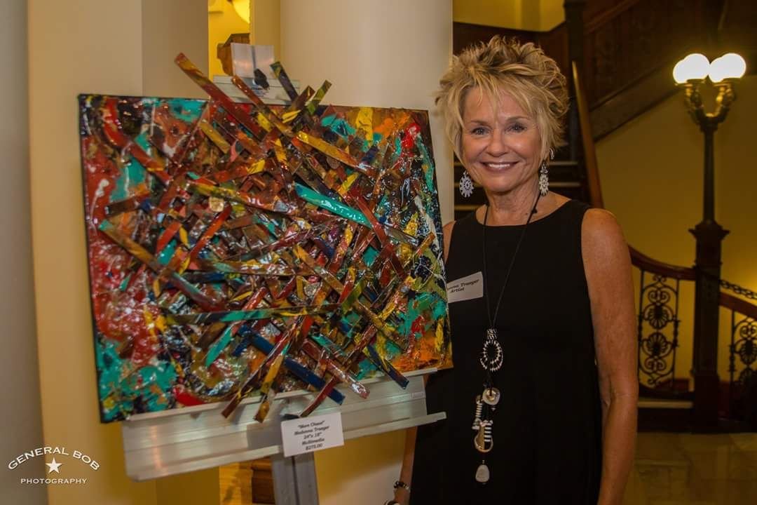 Library art show June 2016 showing Chaos – sold